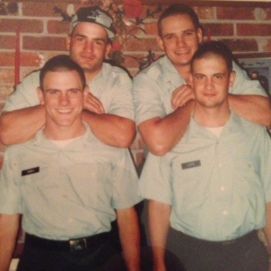 Kevin is the bottom left, this was during AIT just after basic training and only a few weeks prior to his first combat deployment to Somalia. He was 19.